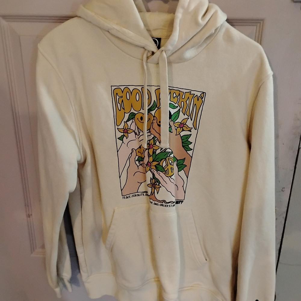 Cream Graphic Hoodie